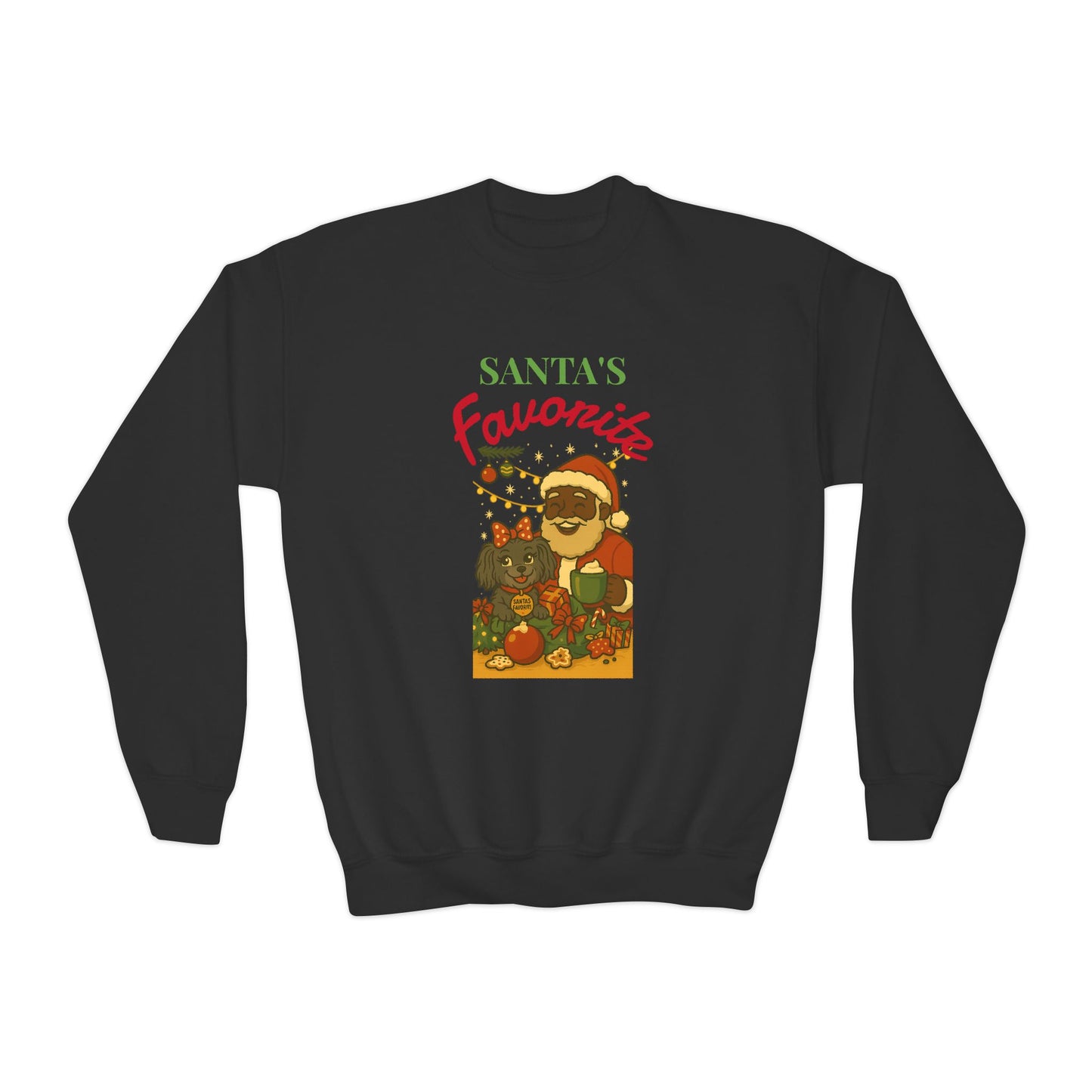 Merry Mischievous “Santa’s Favorite” Youth Sweatshirt