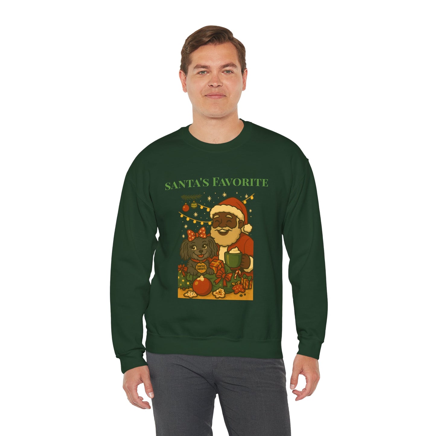 Merry Mischievous “Santa’s Favorite” Holiday Sweatshirt