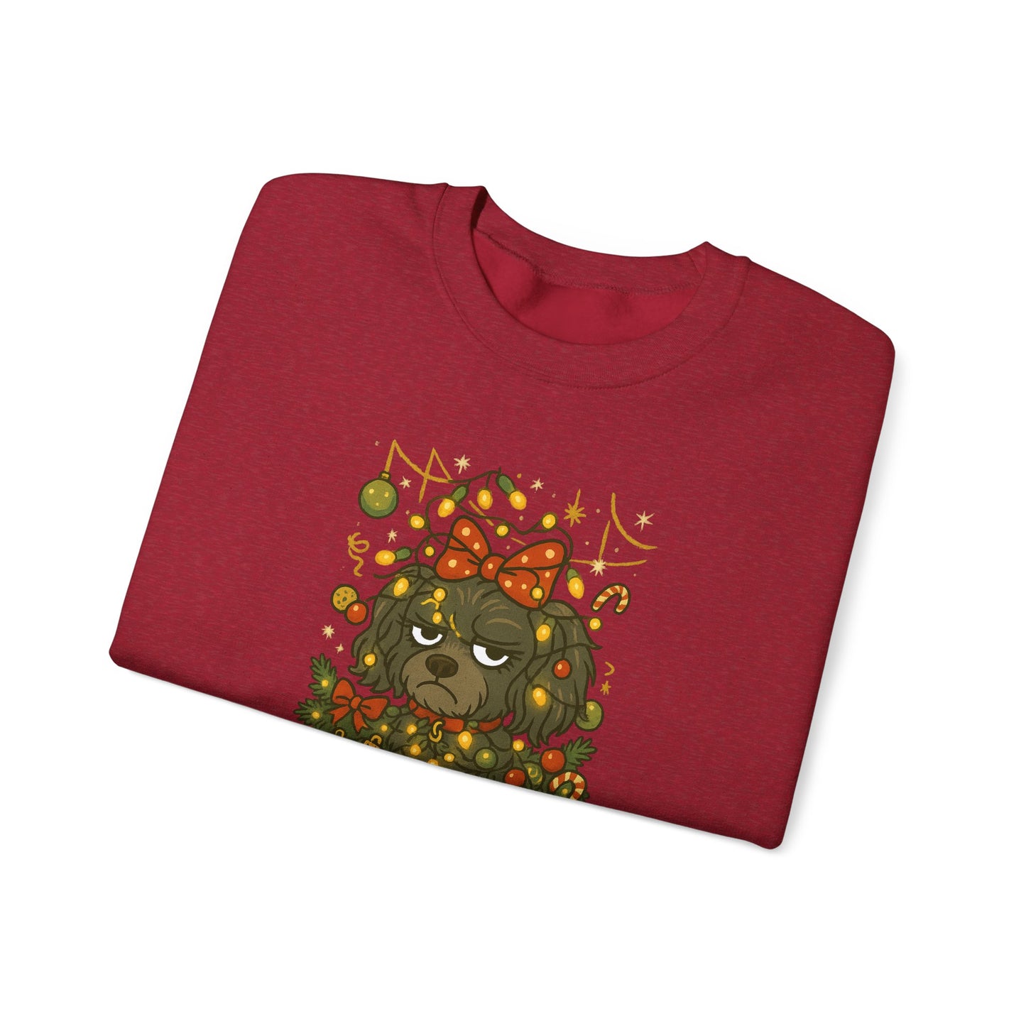 Merry Mischievous “Holiday Cheer” Lulu Sweatshirt – Cozy Holiday Dog Christmas Sweater