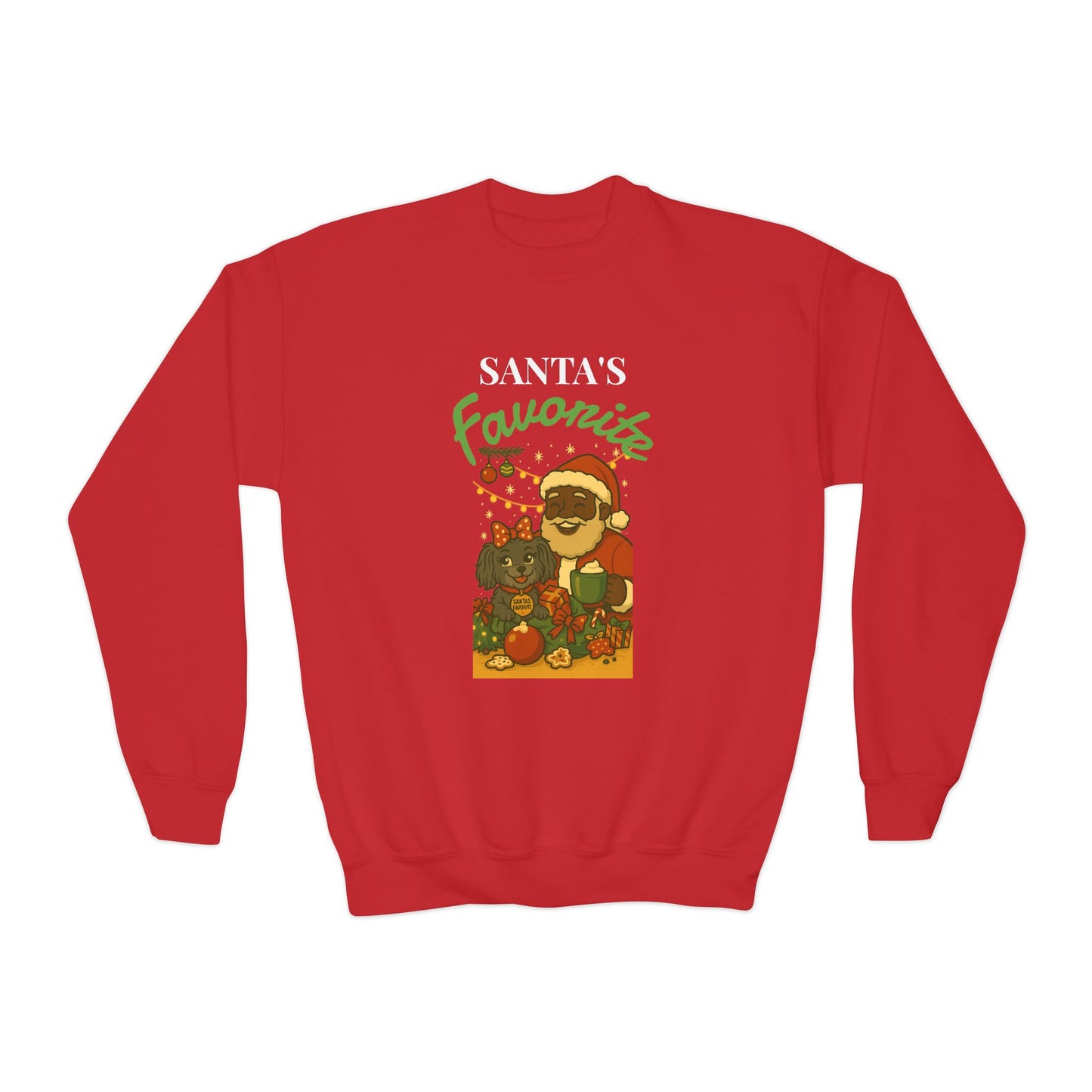 Merry Mischievous “Santa’s Favorite” Youth Sweatshirt