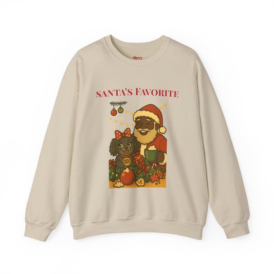 Merry Mischievous “Santa’s Favorite” Holiday Sweatshirt