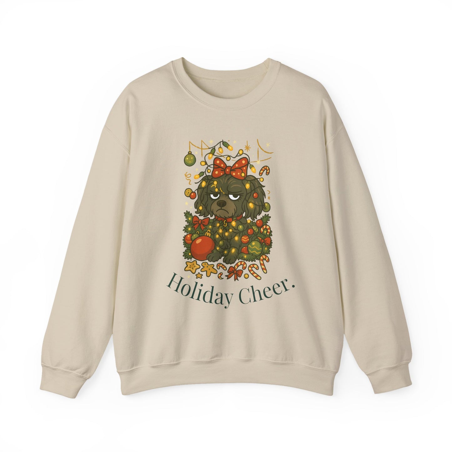 Merry Mischievous “Holiday Cheer” Lulu Sweatshirt – Cozy Holiday Dog Christmas Sweater