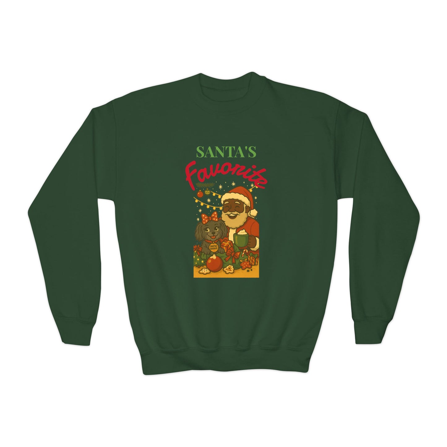 Merry Mischievous “Santa’s Favorite” Youth Sweatshirt