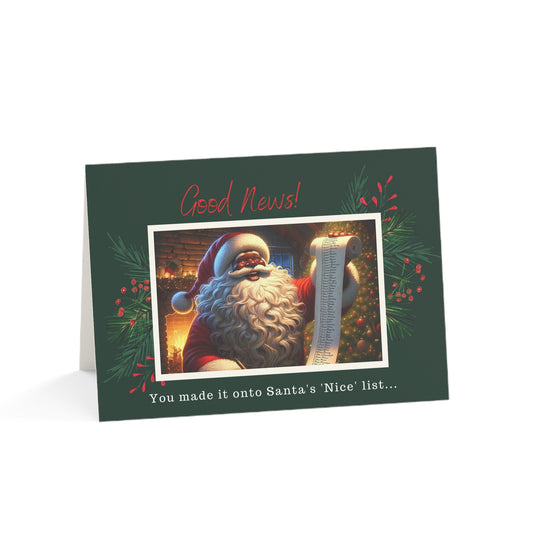 Santa's "Nice" List Greeting Cards