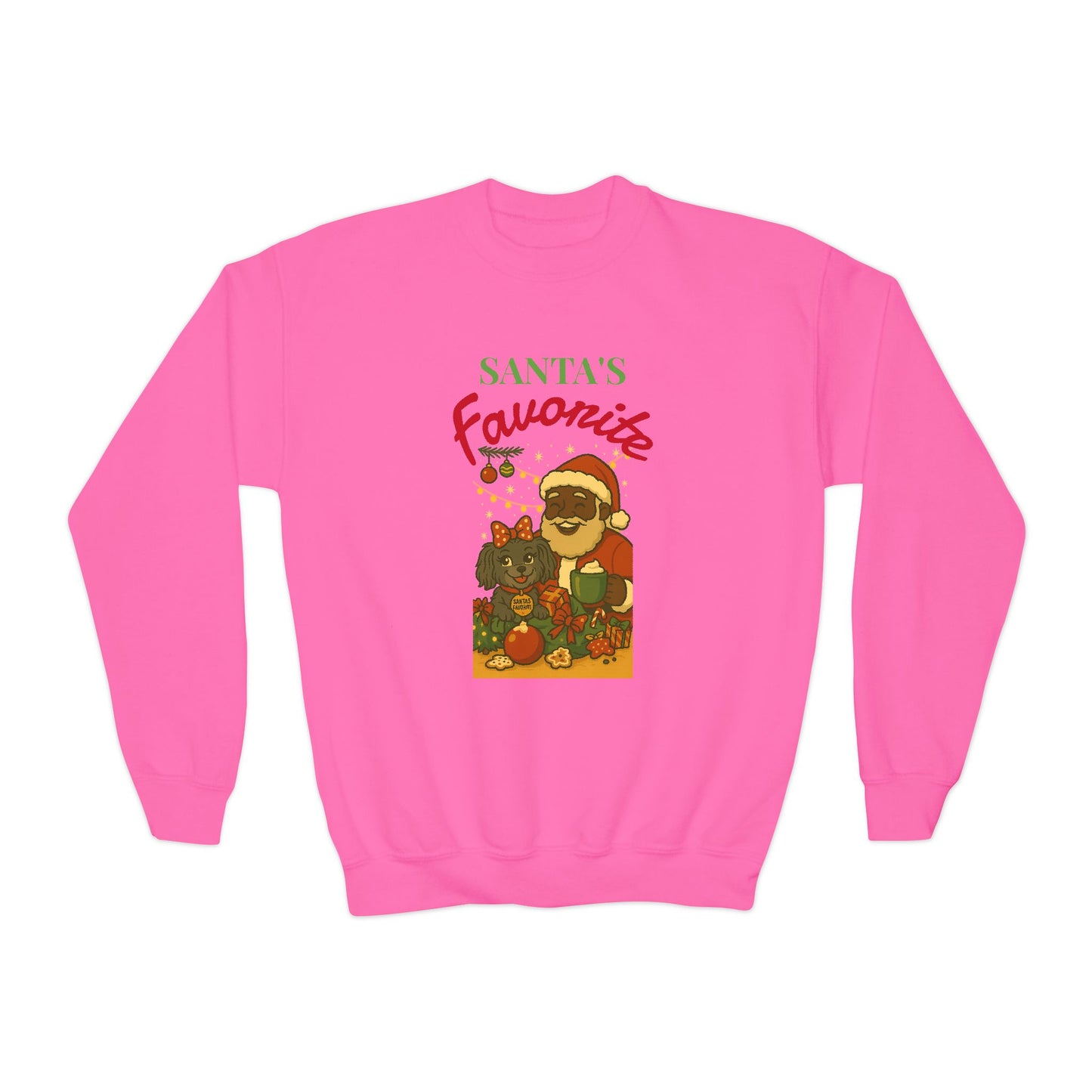 Merry Mischievous “Santa’s Favorite” Youth Sweatshirt