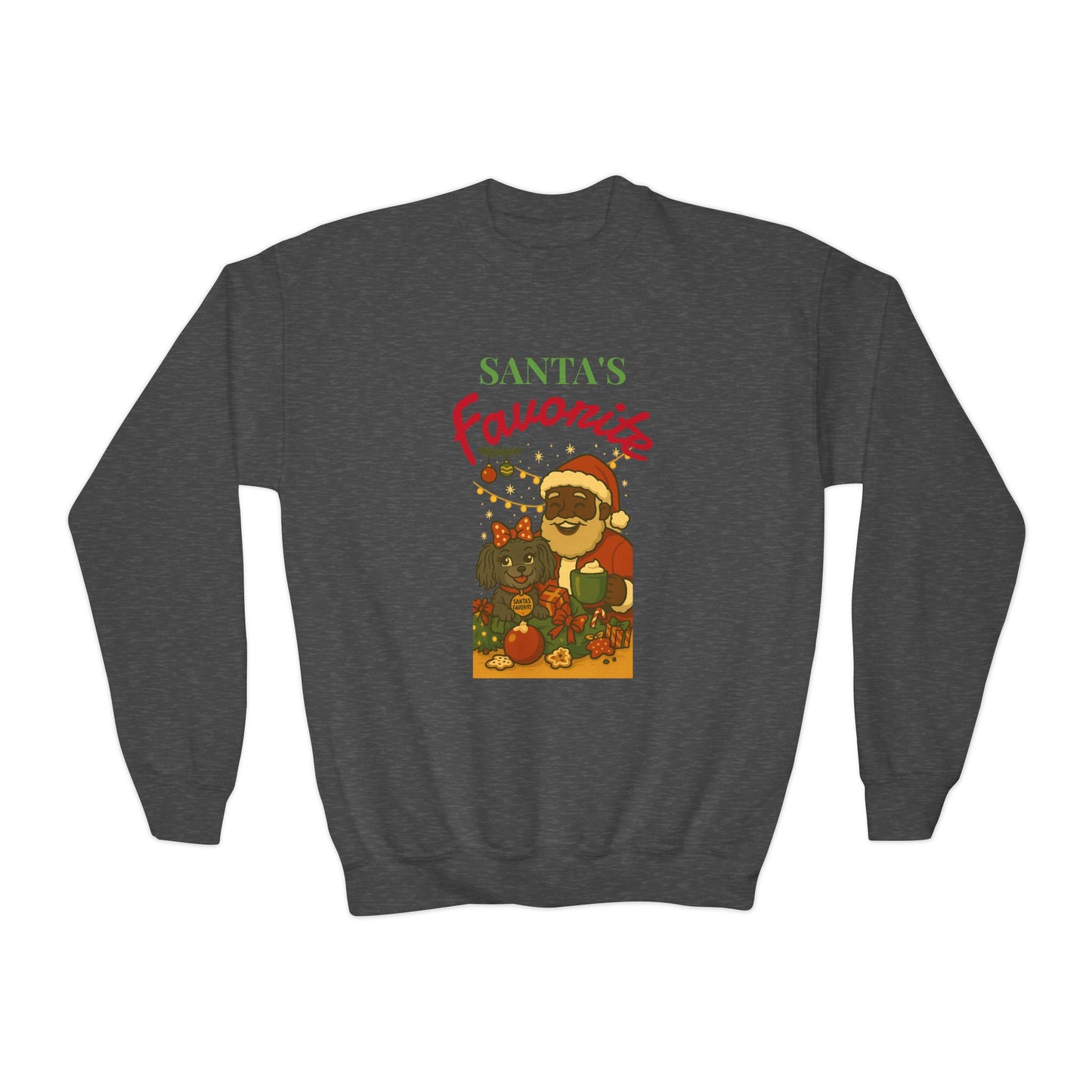 Merry Mischievous “Santa’s Favorite” Youth Sweatshirt